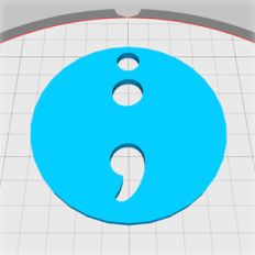 semicolon medallion