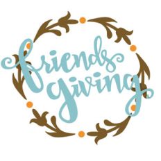 friendsgiving phrase with wreath