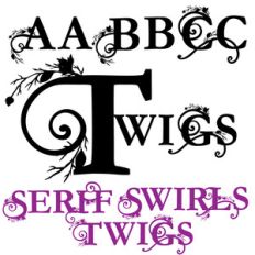 pn serif swirls twigs