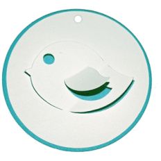 3d cutout tag - bird