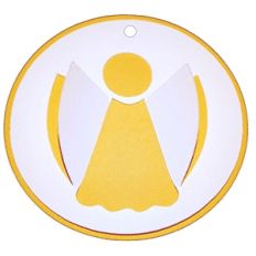 3d cutout tag - angel