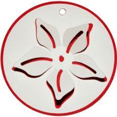 3d cutout tag - poinsettia