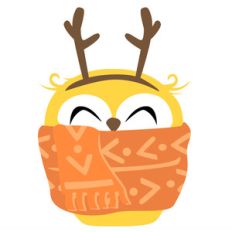 owl wearing a scarf