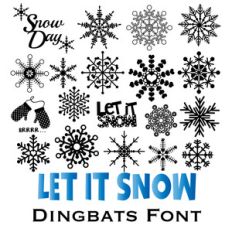 let it snow dingbats font