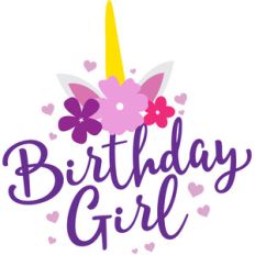 birthday girl unicorn