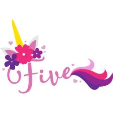 birthday unicorn five