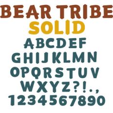 bear tribe solid font