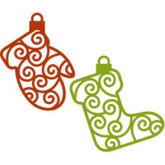 glove and boot christmas ornament