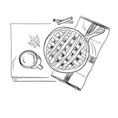apple pie sketch