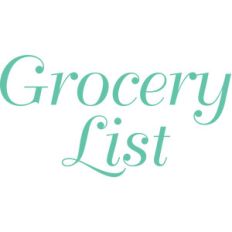 grocery list