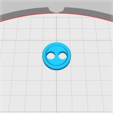 small round button