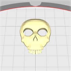 skull button