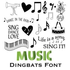 music dingbats font