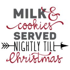 milk and cookies served till christmas phrase