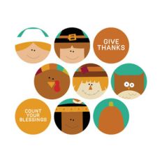 thankful friends 2" circles planner
