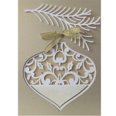 christmas ornament layer card
