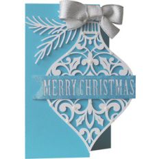 christmas ornament layer card