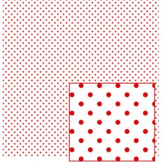 white with red polka dots pattern
