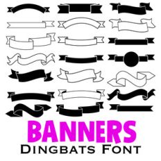 banners dingbats font