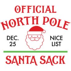 official north pole santa sack