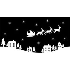 flying santa scene