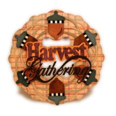 acorns harvest round card