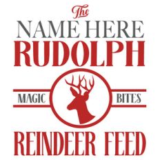 custom reindeer feed sign