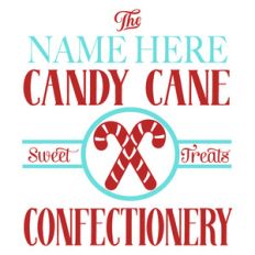 custom candy cane confectionery sign