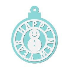 winter decor / tag - snowman