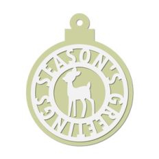 winter decor / tag - reindeer