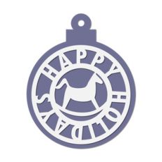 christmas ornament /tag - rocking horse