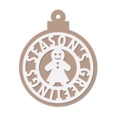 christmas ornament /tag - gingerbread
