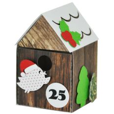 advent birdhouse - boxes with gift drawers