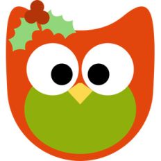 owl christmas holly