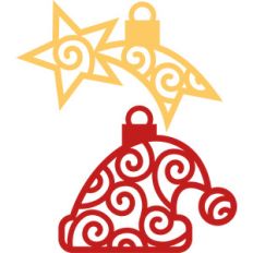 shooting star and cap christmas ornament