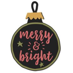 merry and bright ornament