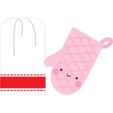 oven mitt - milk and cookies