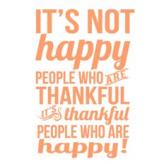 happy people are thankful