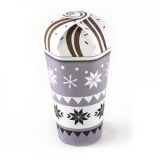 grey snowflake hot chocolate cup