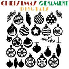 sg christmas ornaments dingbats font
