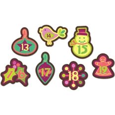 advent calendar ornament set 13-19