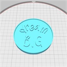 'dream big' lid for round box
