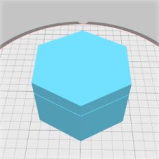 hexagonal box with blank lid