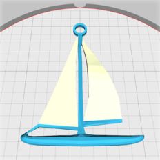 sailing boat pendant