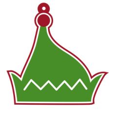 layered elf hat tag