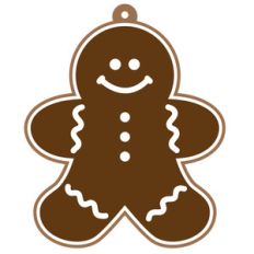 layered gingerbread tag