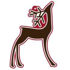 layered reindeer tag
