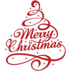 merry christmas flourish tree