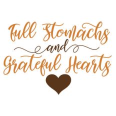 full stomach and grateful hearts