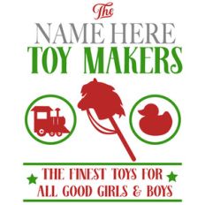 custom toy maker sign